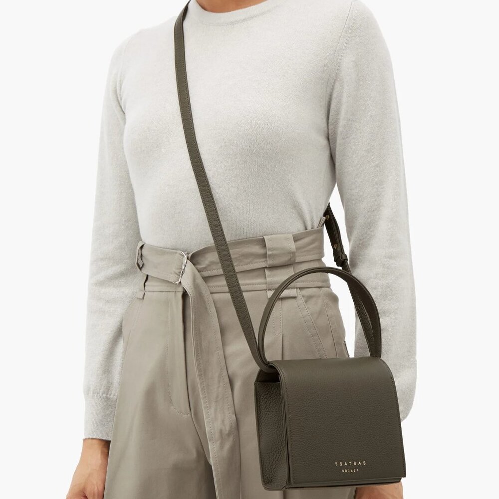 Tsatsas Malva 2 top Handle bag in army/khaki green (like new)